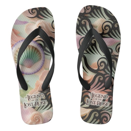 Zauberhafte Seashell-Flip-Flops Badesandalen (Fußbett)