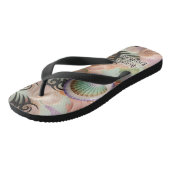 Zauberhafte Seashell-Flip-Flops Badesandalen (Schrägansicht)