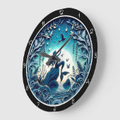 Zauberhafte Seezungenuhr Große Wanduhr (Winkel)