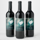 Zauberhafte Sommersaitenlichter Hochzeitswein Weinetikett (Flaschen)