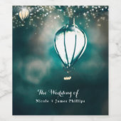 Zauberhafte Sommersaitenlichter Hochzeitswein Weinetikett (Einzelnes Label)