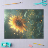 Zauberhafte Sonnenblumen und Glühwürmchen Seidenpapier (Basteln)