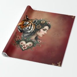 Zauberhafte Steampunk-Blumenwelt Geschenkpapier