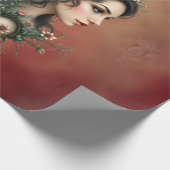 Zauberhafte Steampunk-Blumenwelt Geschenkpapier (Ecke)