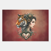 Zauberhafte Steampunk-Blumenwelt Geschenkpapier Set (Vorderseite 3)