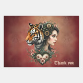 Zauberhafte Steampunk-Blumenwelt Geschenkpapier Set (Vorderseite)