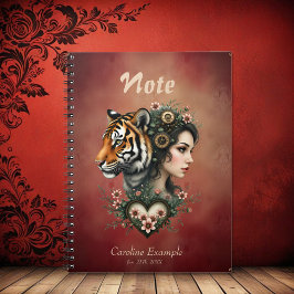 Zauberhafte Steampunk-Blumenwelt Notizblock