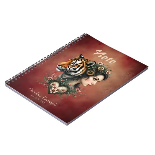 Zauberhafte Steampunk-Blumenwelt Notizblock (Linke Seite)