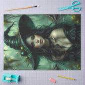 Zauberhafte Sumpfhexe in der Smaragdwaldfantasie Seidenpapier (Basteln)