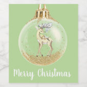 Zauberhafte Szene Weihnachtsschmuck Weinetikett (Einzelnes Label)