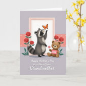 Zauberhafte Tiere Muttertagskarte Karte (Gelbe Blume)