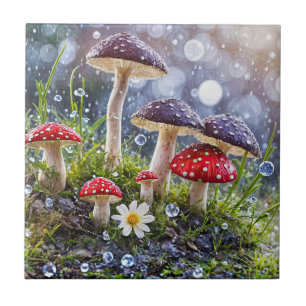 Zauberhafte Toadstools Fantasy Fantasy Fun Forest Fliese