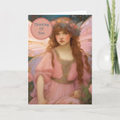 Zauberhafte Träume: Ein weißes rosafarbenes Portra Karte (Vorderseite)