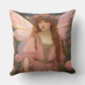 Zauberhafte Träume: Ein weißes rosafarbenes Portra Kissen (Rückseite)