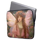 Zauberhafte Träume: Ein weißes rosafarbenes Portra Laptopschutzhülle (Vorderseite Links)