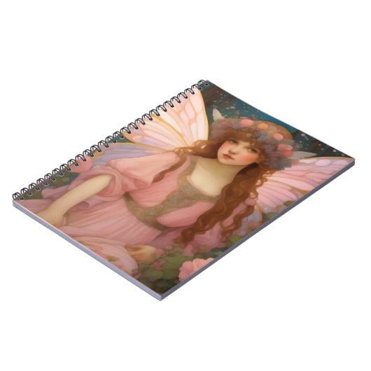 Zauberhafte Träume: Ein weißes rosafarbenes Portra Notizblock (Linke Seite)