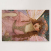 Zauberhafte Träume: Ein weißes rosafarbenes Portra Puzzle (Horizontal)