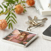 Zauberhafte Träume: Ein weißes rosafarbenes Portra Schlüsselanhänger (Seite)