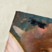 Zauberhafte Träume: Ein weißes rosafarbenes Portra Strandtuch (Beispiel)