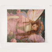 Zauberhafte Träume: Ein weißes rosafarbenes Portra Wandteppich (Vorderseite (Horizontal))