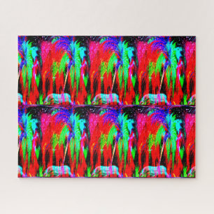 Zauberhafte tropische Forstkunst Puzzle