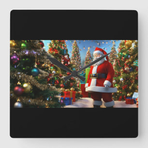 Zauberhafte Uhr des Weihnachtsmannes - Feierliche