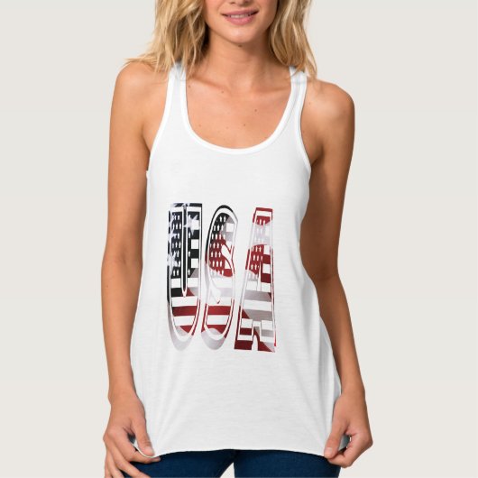 Zauberhafte US-Flaggen Streifen Tank Top (Vorderseite)