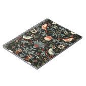 Zauberhafte Vintage Blütenvögel Notizblock (Linke Seite)