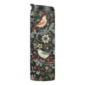 Zauberhafte Vintage Blütenvögel Thermosbecher (Nach rechts gedreht)