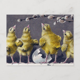 Zauberhafte vintage Ostern Postkarte