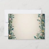 Zauberhafte Waldblumenhochzeit RSVP Karte (Rückseite)