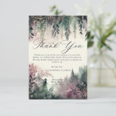 Zauberhafte Waldbrände-Berge Magic Baby-Dusche Dankeskarte (Stehend Vorderseite)