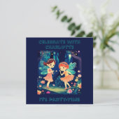 Zauberhafte Waldfairies Geburtstagsparty Einladung (Stehend Vorderseite)
