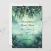 Zauberhafte Waldlichter-Lichter Einladung (Vorderseite)