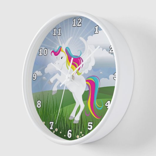 Zauberhafte Wanduhr für Mädchen (Winkel)