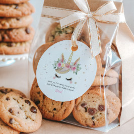 Zauberhafte Wasserfarbe Einhorn Gesicht Geburtstag Geschenkanhänger