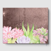 Zauberhafte Wasserfarben-Sukkulente Gästebuch (Rückseite)