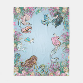 Zauberhafte Wasserfarbenmagd Fleecedecke