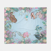 Zauberhafte Wasserfarbenmagd Fleecedecke (Vorderseite (Horizontal))