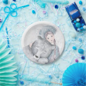 Zauberhafte Weihnachtsbären & Girl Pappteller (Party)