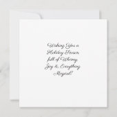 Zauberhafte Weihnachtsbaume und Elfen Karte (Rückseite)