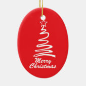 Zauberhafte Weihnachtsbaume Weihnachtsfeiertage Keramik Ornament (Hinten)