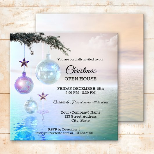 Zauberhafte Weihnachtsfeier im Party Open House Einladung