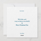 Zauberhafte Weihnachtsfeiertage Feiertagskarte (Rückseite)