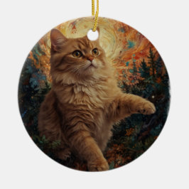 Zauberhafte Weihnachtskätzchen Keramik Ornament