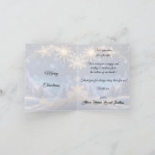 Zauberhafte Weihnachtszeit - goldene Schneeflocken Feiertagskarte (Innenseite)