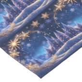 Zauberhafte Weihnachtszeit - goldene Schneeflocken Kurzer Tischläufer (Ecke)