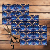 Zauberhafte Weihnachtszeit - goldene Schneeflocken Seidenpapier