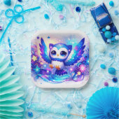 Zauberhafte Whimsical Owl Babydusche Pappteller (Party)