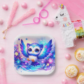 Zauberhafte Whimsical Owl Babydusche Pappteller (Party)